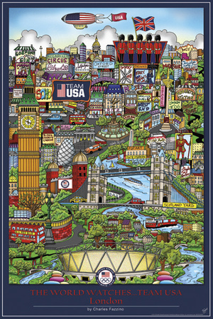 Buy London 2012 Olympics - The Word Watches...Team USA at AllPosters.com