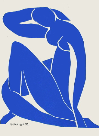Buy Papiers D&eacute;coup&eacute;s : Nu Bleu at AllPosters.com