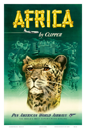 Buy Pan American: Africa by Clipper, c.1950 at AllPosters.com