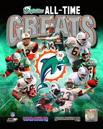 Buy Miami Dolphins All Time Greats Composite at AllPosters.com