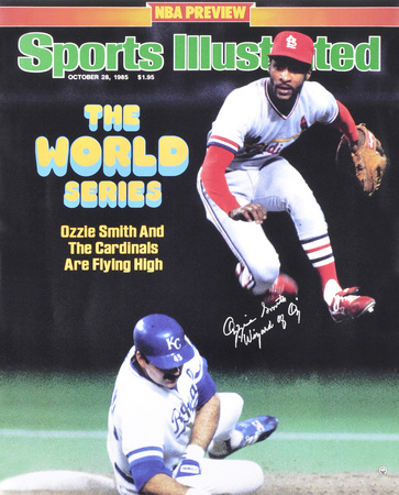 Ozzie Smith St. Louis Cardinals - Sports Illustrated Cover with Wizard of Oz Inscription