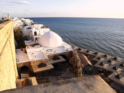 Waterfront Buildings of the Medina, Hammamet, Tunisia, North Africa, Africa
