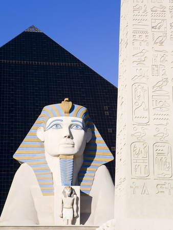 Sphinx and Obelisk Outside the Luxor Casino, Las Vegas, Nevada, USA