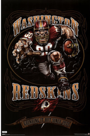 Buy Washington Redskins (Mascot, Grinding It Out Since 1932) at AllPosters.com