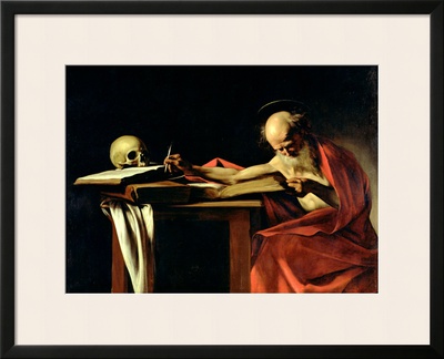 St. Jerome Writing, circa 1604 Framed Giclee Print