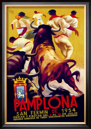 Pamplona, San Fermin Framed Art Print