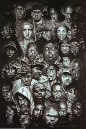 Rap Gods (Rapper Collage) Music Poster Print - Buy this poster at AllPosters.com