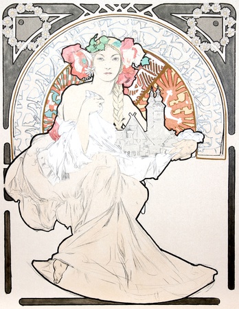 Alphonse Mucha - Lovely Protector