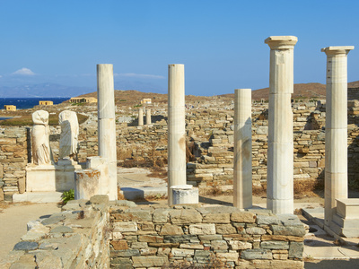 House of Cleopatra, Quarter of the Theatre, Delos, UNESCO World Heritage Site, Cyclades Islands, Gr