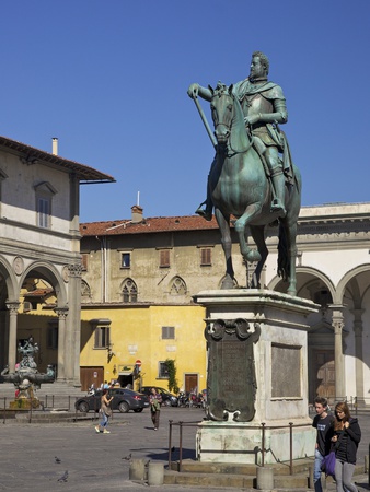 Equestrian Statue of Duke Ferdinando I, Piazza Della Santissima Annunziata, Florence, UNESCO World 