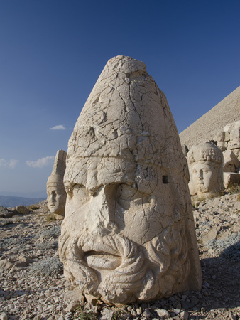 Bearded Stone Head of Zeus-Oromasdes, Mount Nemrut, Adiyaman, Eastern Turkey