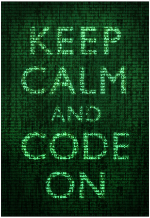 Keep Calm and Code On Poster