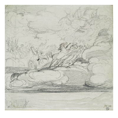 Elijah Casting Off His Mantle (Graphite Wash)