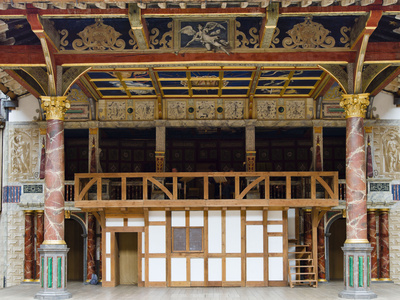 Interiors of a Stage Theater, Globe Theatre, London, England