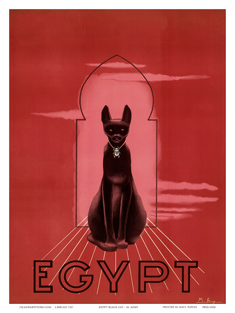 Buy Egypt Black Cat c.1947 at AllPosters.com