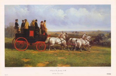 Coach and Four Descending Hill