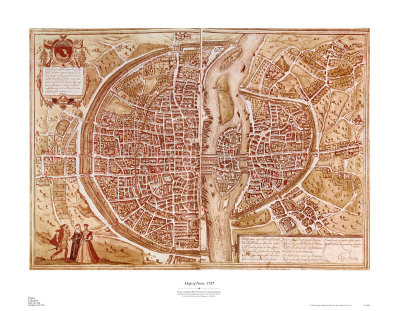 Map of Paris 1585