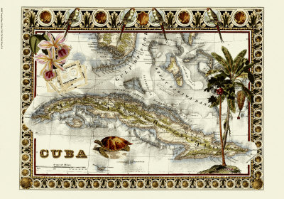 Tropical Map of Cuba