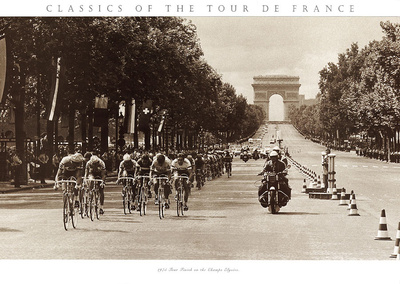 1975 Tour Finish on the Champs Elysees Poster