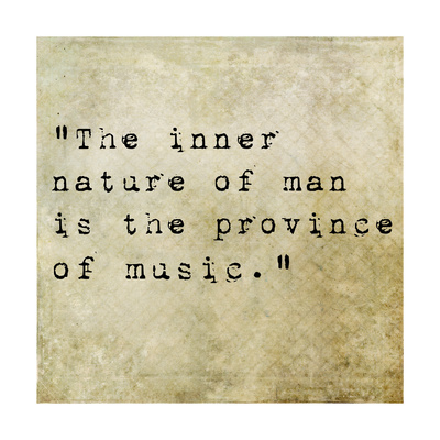 quote the inner nature of man is the province of music