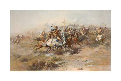 Digitally Restored American History Print of the Battle of Little Bighorn