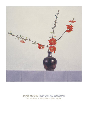 Red Quince Blossoms