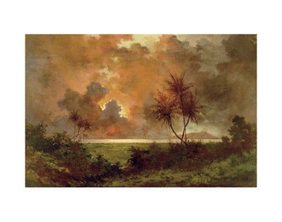 Sunrise over Diamond head by Jules Tavernier.