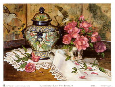Roses with Temple Jar