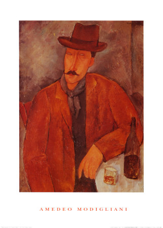 Seated Man Leaning on a Table