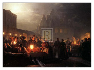 Evening Market Scene