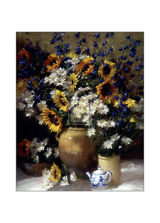 Sunflowers and Teapot