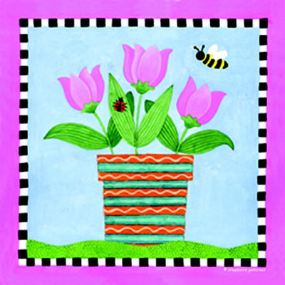Potted Flowers III