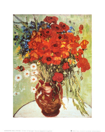 Buy Vase with Daisies and Poppies at AllPosters.com