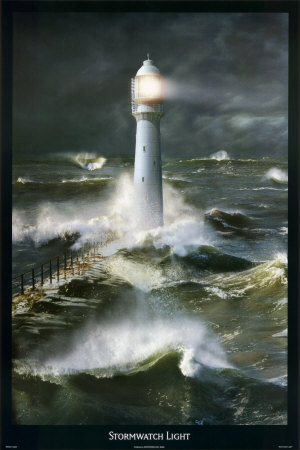 Buy Lighthouse and Stormy Sea at AllPosters.com