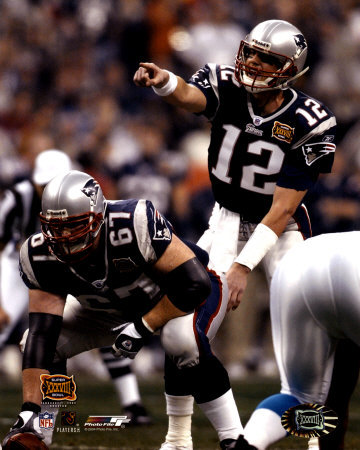 Tom Brady and Daniel Koppen - Super Bowl XXXVIII&copy;Photofile