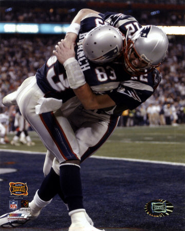 Deion Branch and Tom Brady - Super Bowl XXXVIII Touchdown Celebration&copy;Photofile
