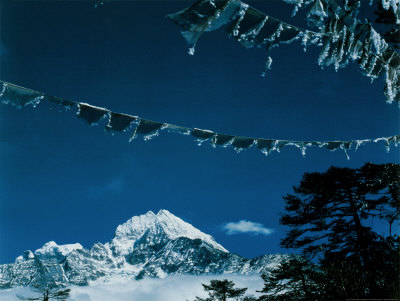 Landscape and Prayer Flag