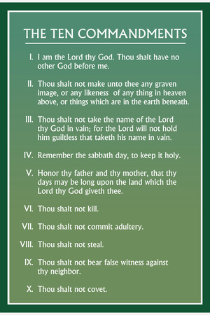 Mormon Ten Commandments.