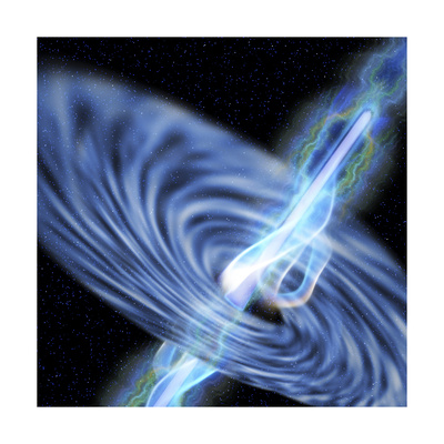 A Stellar Black Hole Emits Streams of Plasma from its Event Horizon