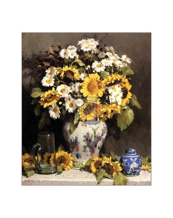 Sunflowers and Cosmos