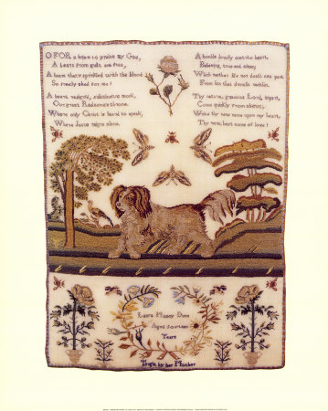 Sampler with Spaniel