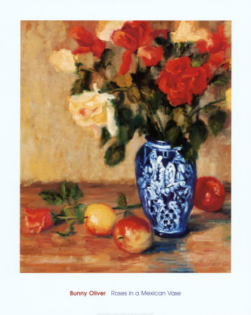 Roses in a Mexican Vase