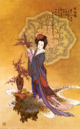Lady with Plum Flowers