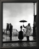Musician in The Rain Framed Art Print