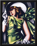 Jeune Fille Vert Framed Art Print