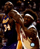 Ben Wallace& Shaquille O'Neal - '04 Finals Action &copy;Photofile