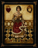 Harlequin Queen Poker Poster