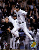 Derek Jeter celebrating after scoring winning run of 2004 ALDS game 2 &copy;Photofile