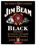Jim Beam Black Label Tin Sign