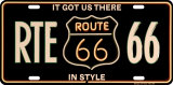 RTE 66 License Plate
